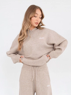 Oversized Knitted Hoodie - Toasted Taupe Versatile Wear