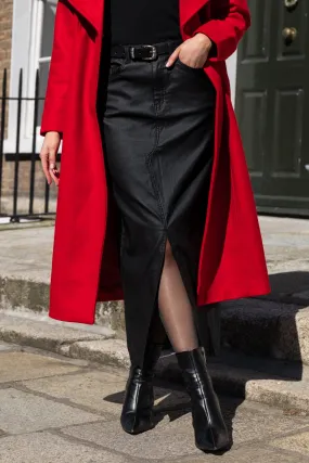Timeless Wear Outfit Mood Kath High Waisted Coated Maxi Skirt