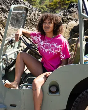 Relaxed Flex Palmer - Womens Boxy T-Shirt - Pink