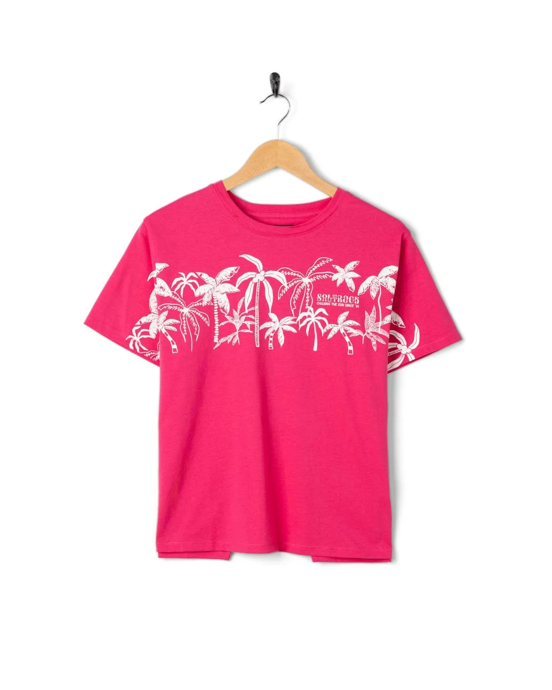 Palmer - Womens Boxy T-Shirt - Pink Breathable and Comfortable Street Casual Look