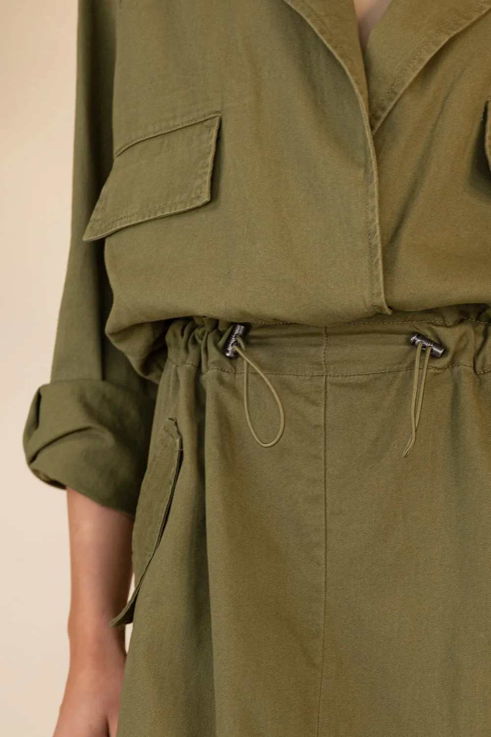 Wind Shield Pamala Olive Green Cropped Jacket