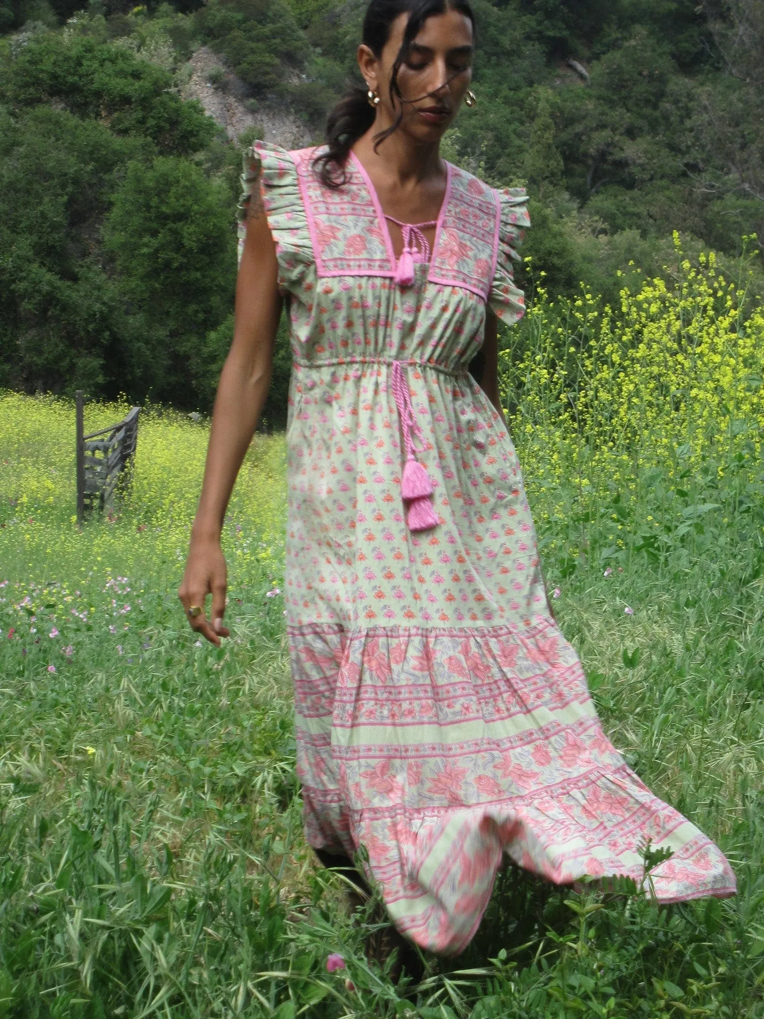 Esme Dress in Tulip Print Empire-Waist Convertible-Style