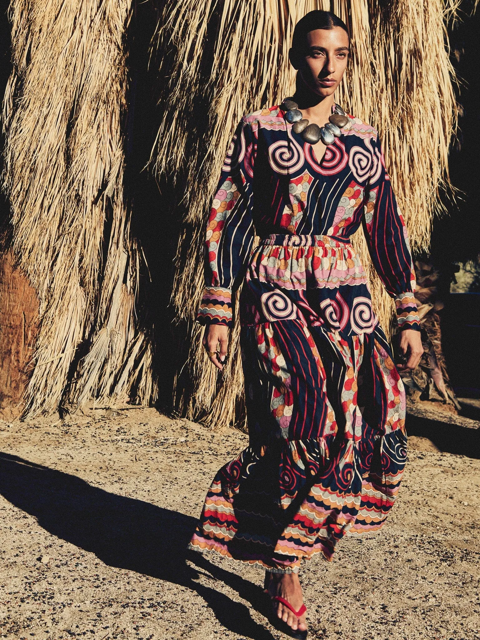 Paola Skirt in Maar Print Clean Finish