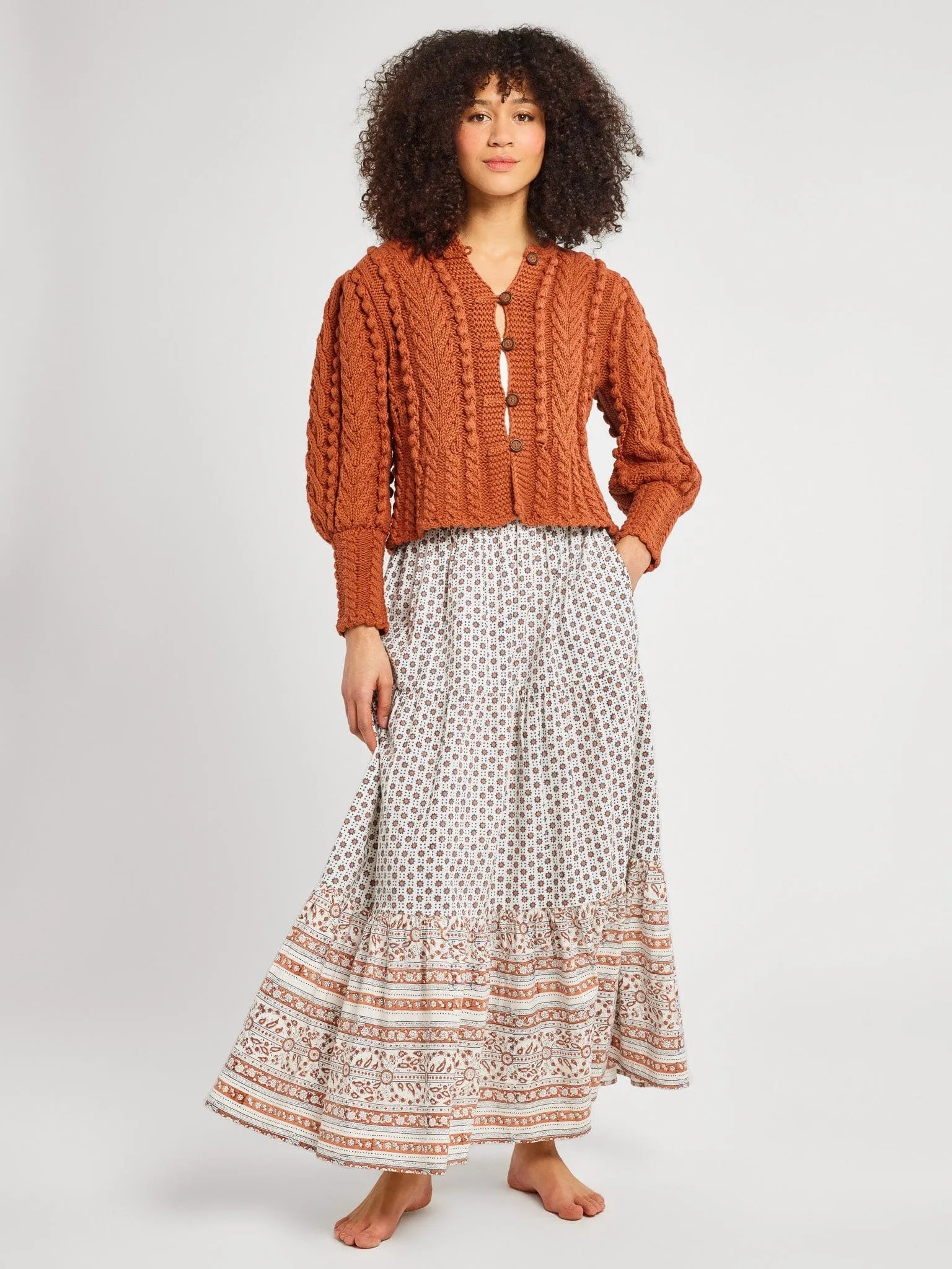 Embossed Detail Paola Skirt in Sedona