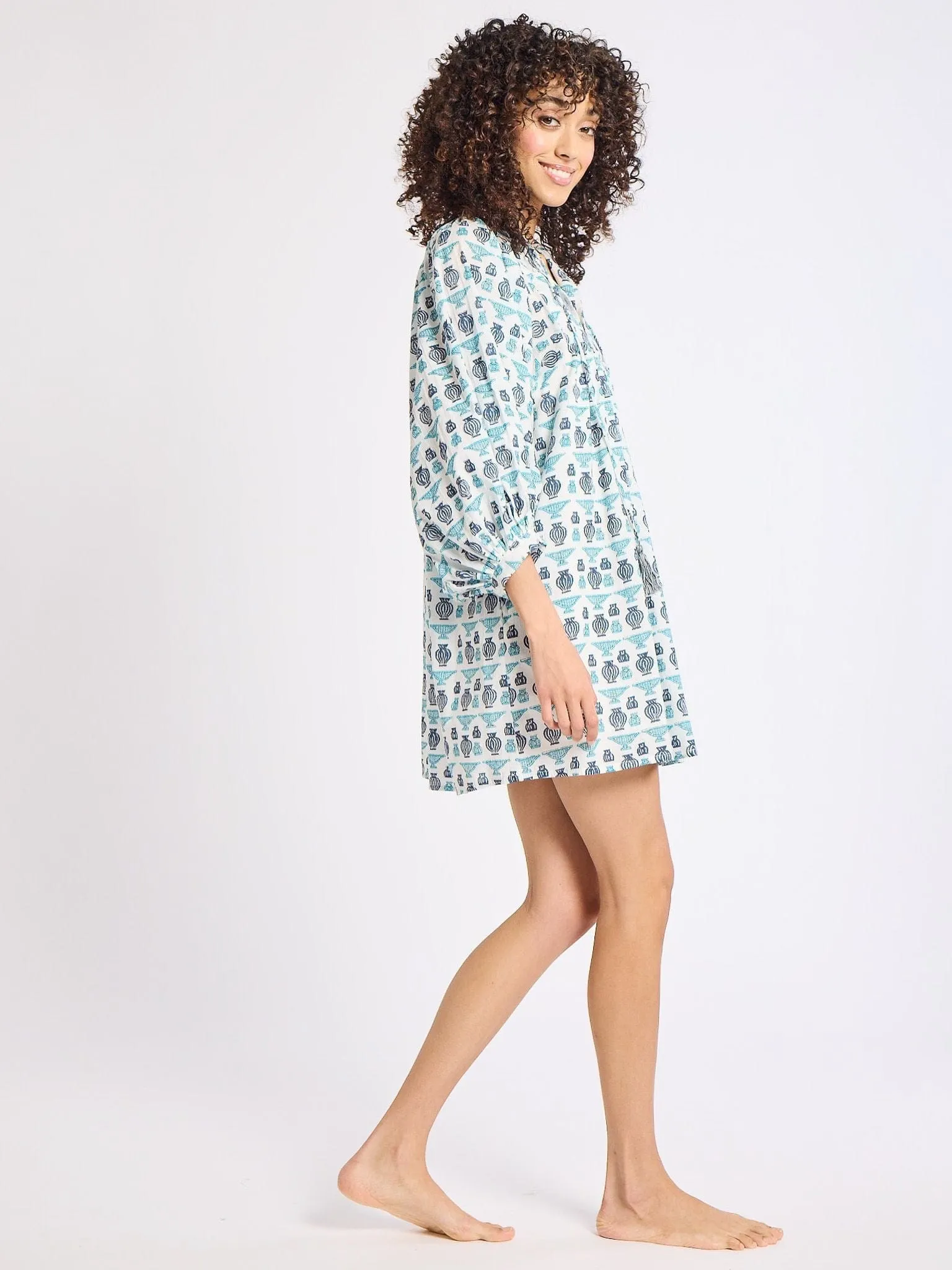 Summer Staple Cool Palette Daisy Dress in Athens Print