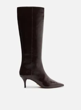 Sasha Low Stiletto Leather Boot Eco Friendly Trendy Footwear