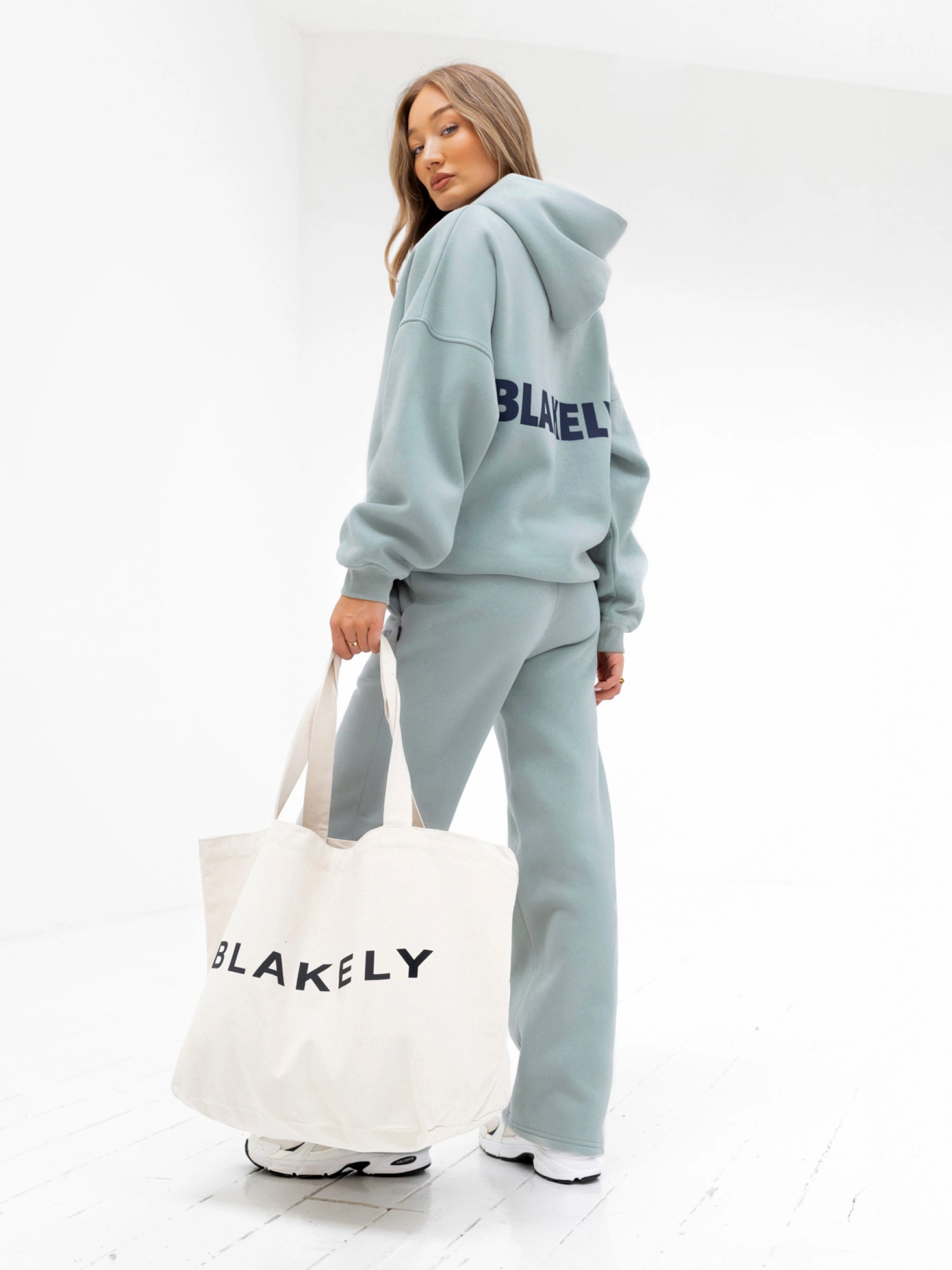 Comfortable Fit Wear All-Purpose Comfort Amelie Wide Leg Sweatpants - Mineral Blue
