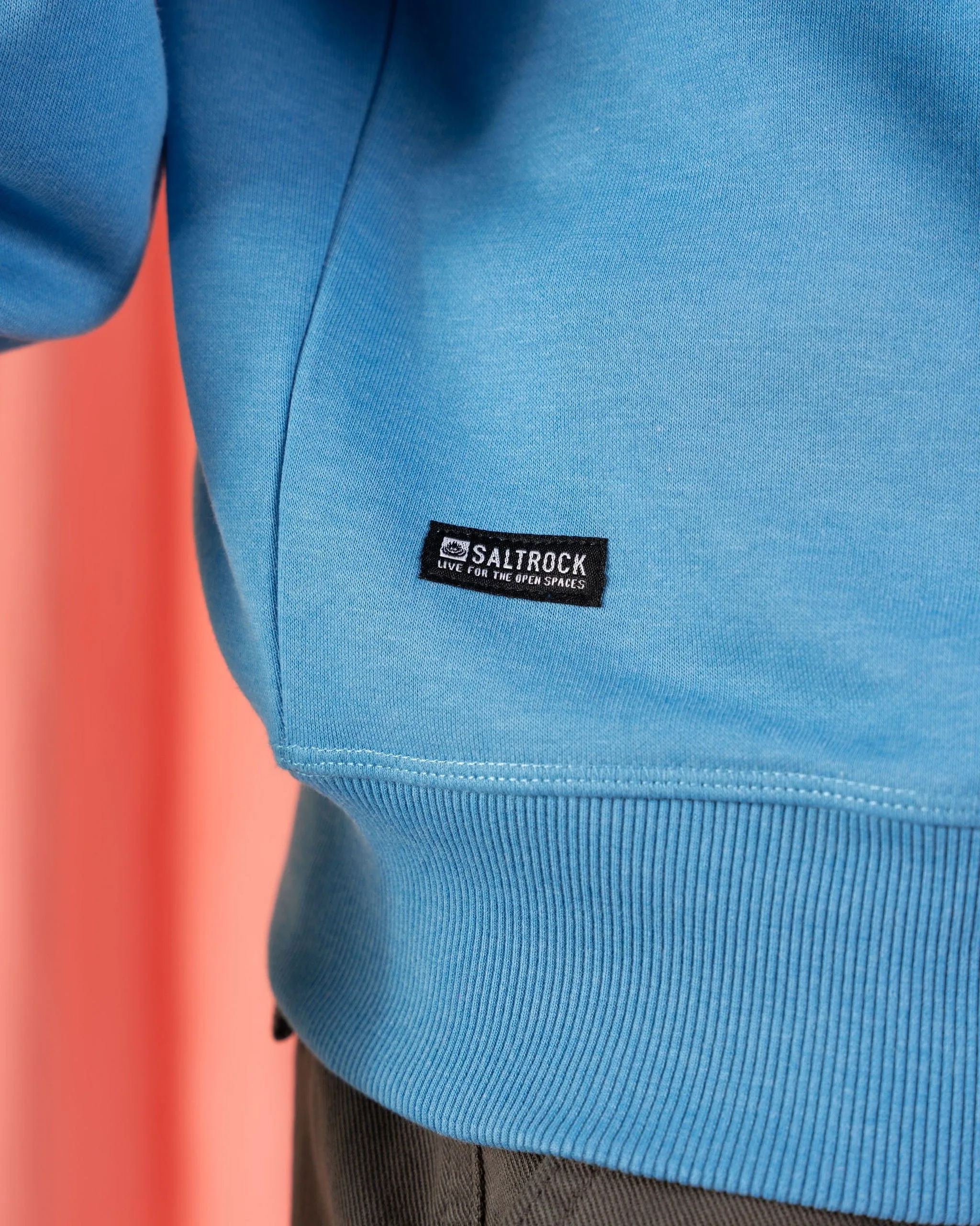 Ribbed Hem Detailing AC Highway - Mens Oversized Sweat Top - Blue