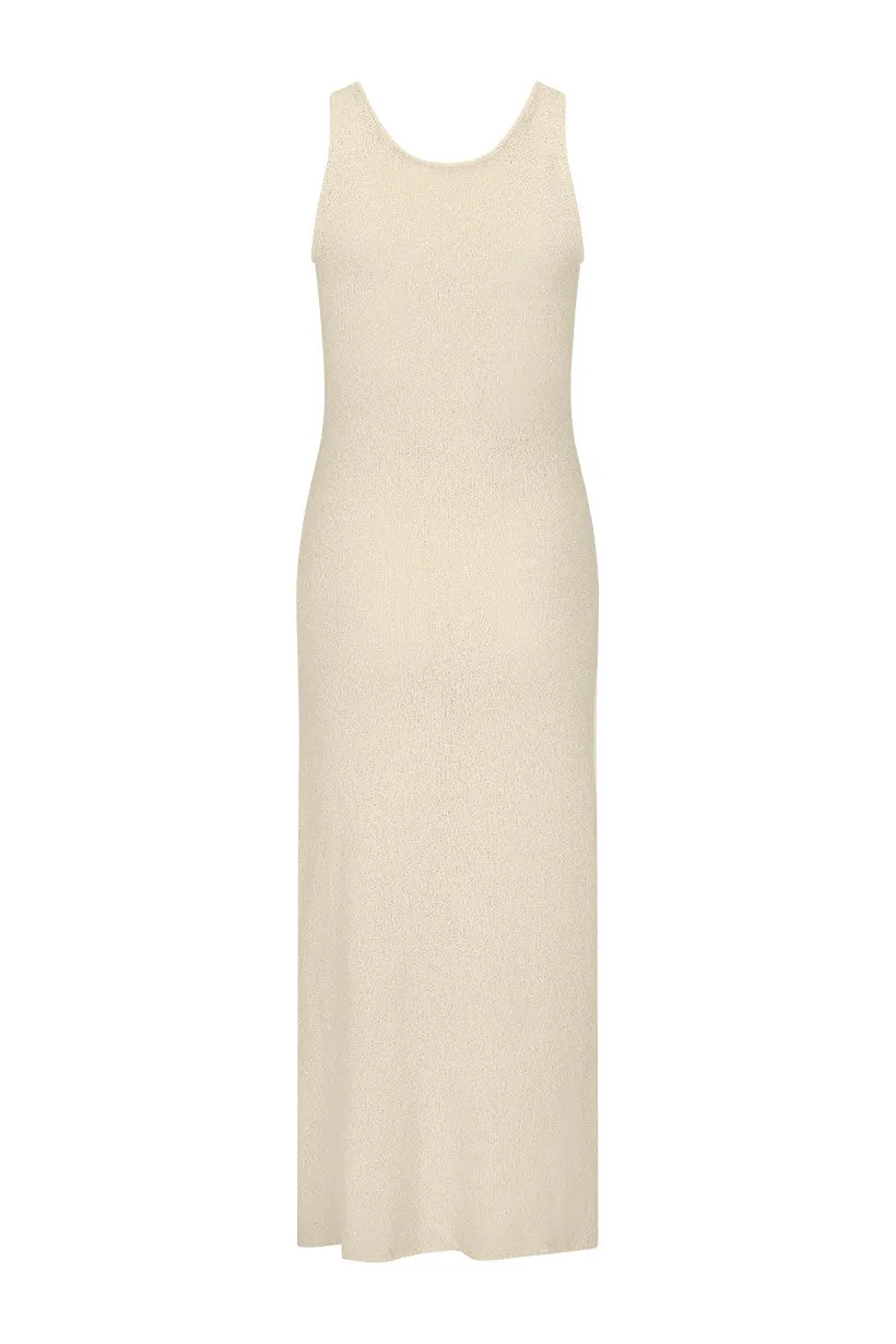 Pipe Dream Midi Dress Side Slit Snag-Resistant