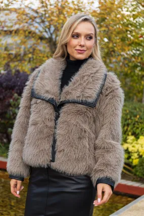 Pisa Faux Fur & Leather Jacket Seam Sealed Technology Seam Sealed Construction