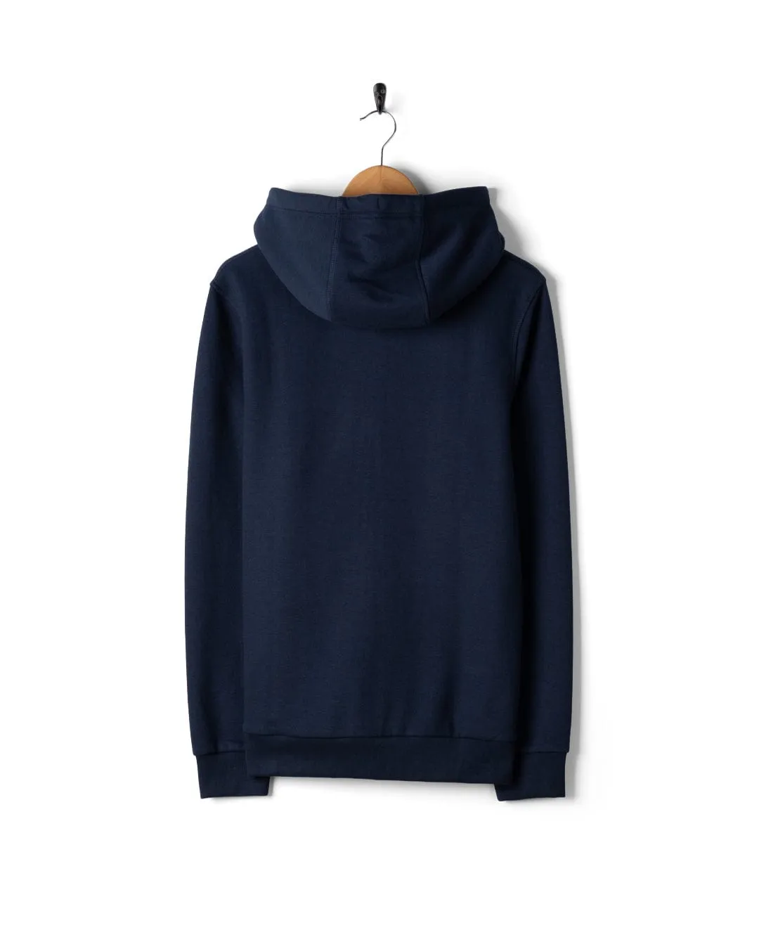Snug Knit Knit Fabric Pitcher Applique - Mens Zip Hoodie - Blue
