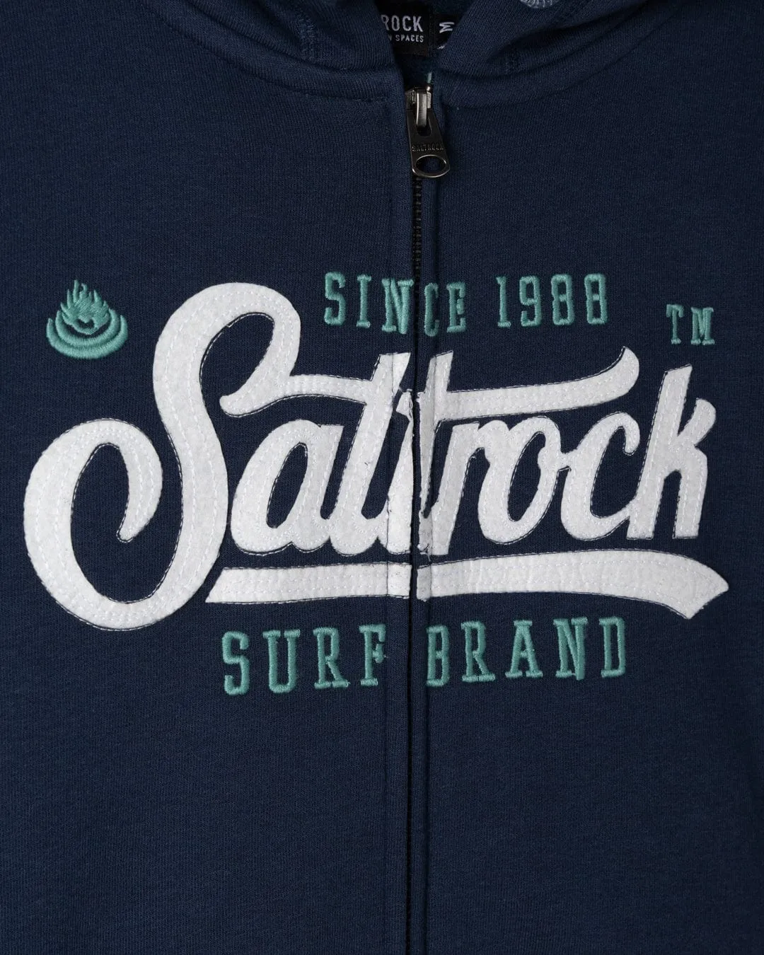 Pitcher Applique - Mens Zip Hoodie - Blue Warm Layers Stylish Layer