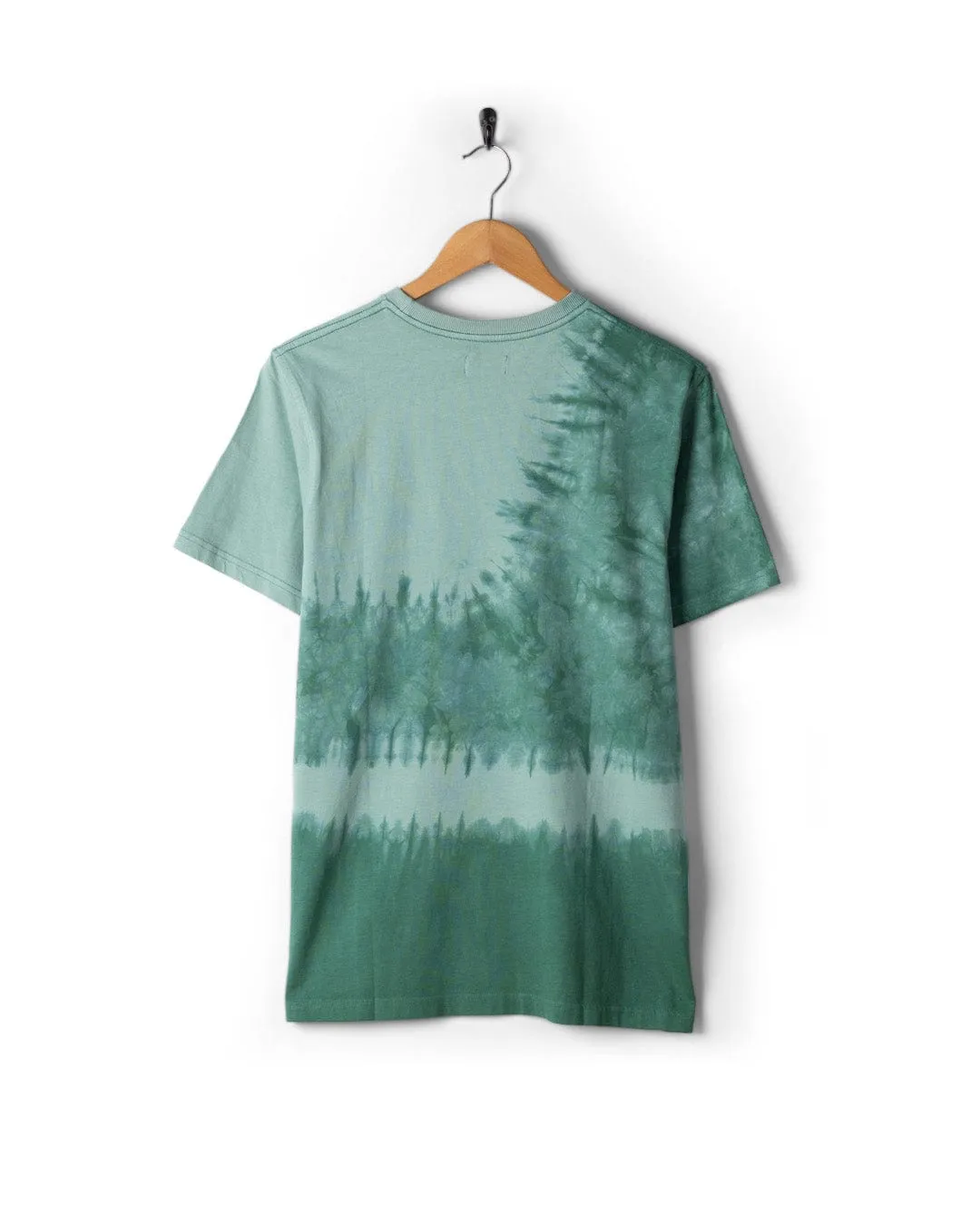 Pitcher Embroidery - Mens Tie Dye T-Shirt -Green soft fit