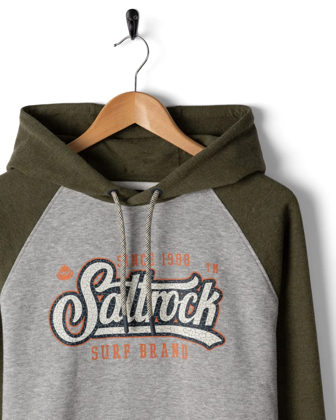 Pitcher - Mens Pop Hoodie - Green/Grey Timeless Layer Effortless Knit