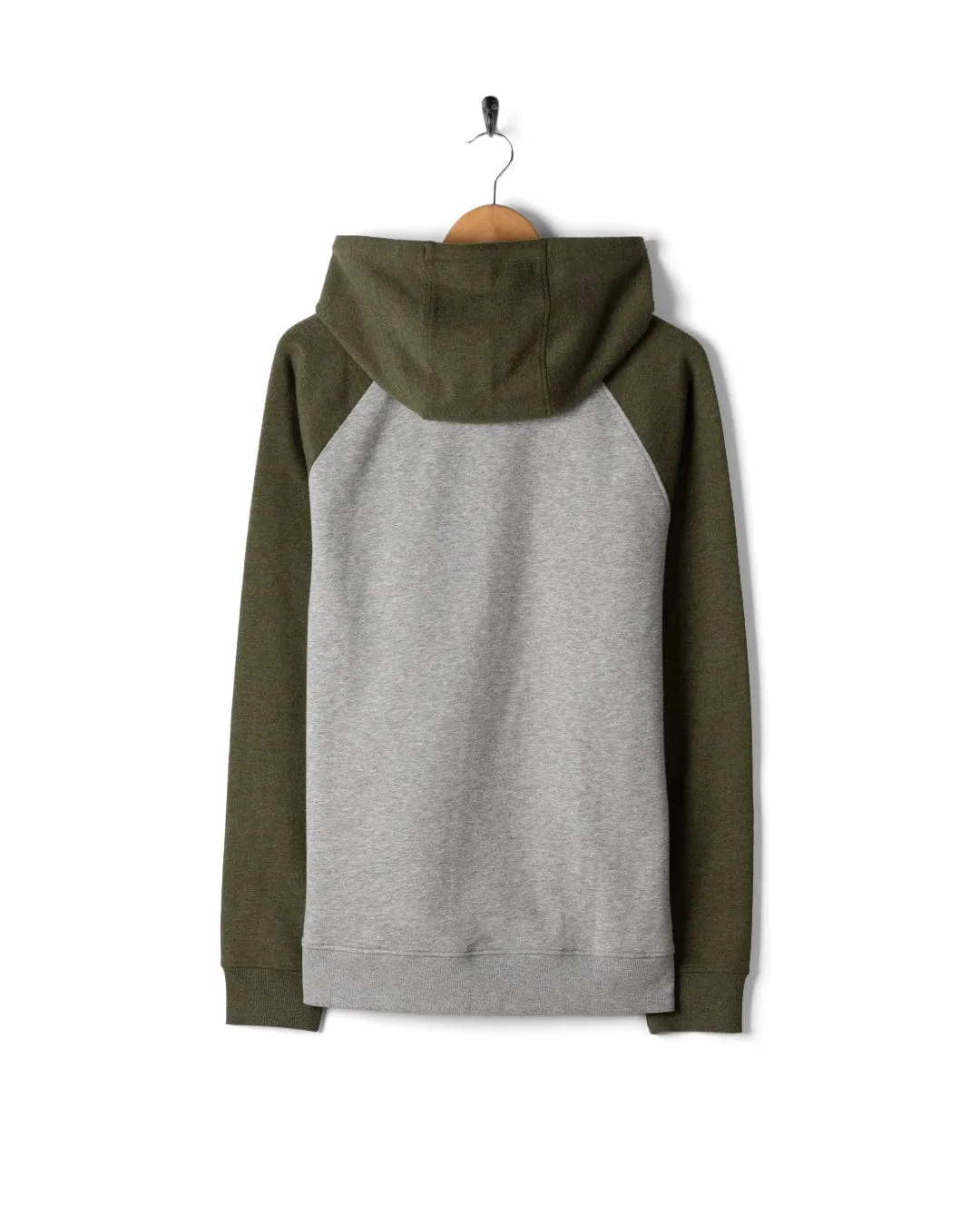 Pitcher - Mens Pop Hoodie - Green/Grey Stretchy Layers Perfectly Warm