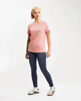 Newcastle United adidas Women's Essentials Slim 3-Stripes Pink T-Shirt Layered Style Non Shrink Material