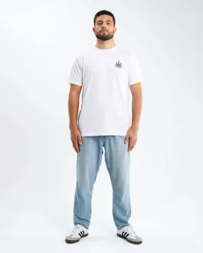 Newcastle United Men's White Terrace Crest T-Shirt family gathering