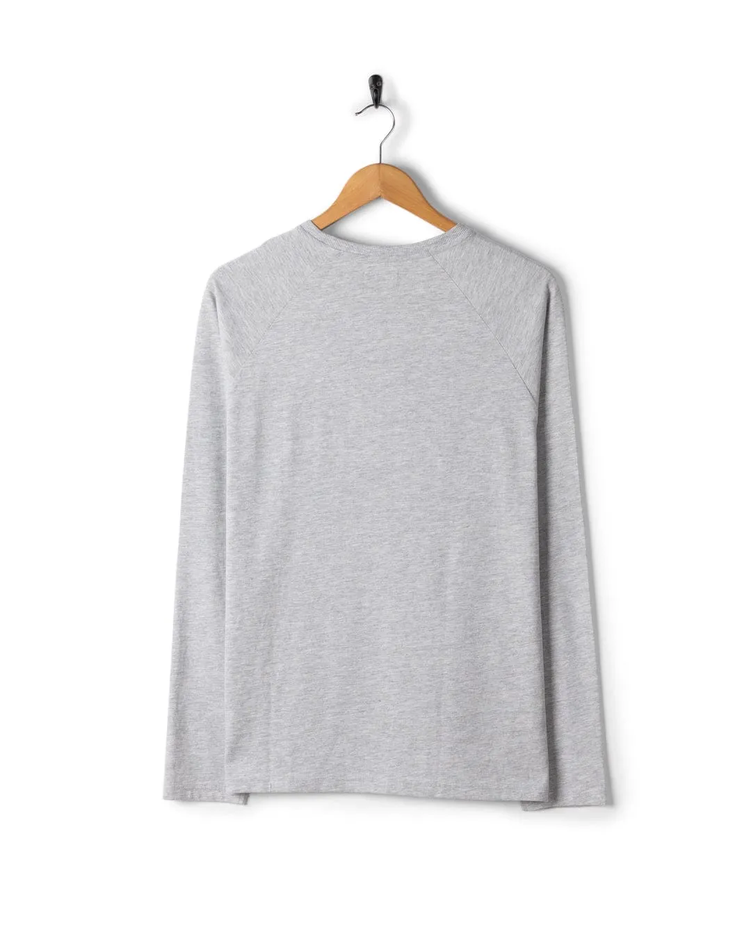 Bright and Bold Job Interview Torn Stripe - Mens Long Sleeve T-Shirt - Grey