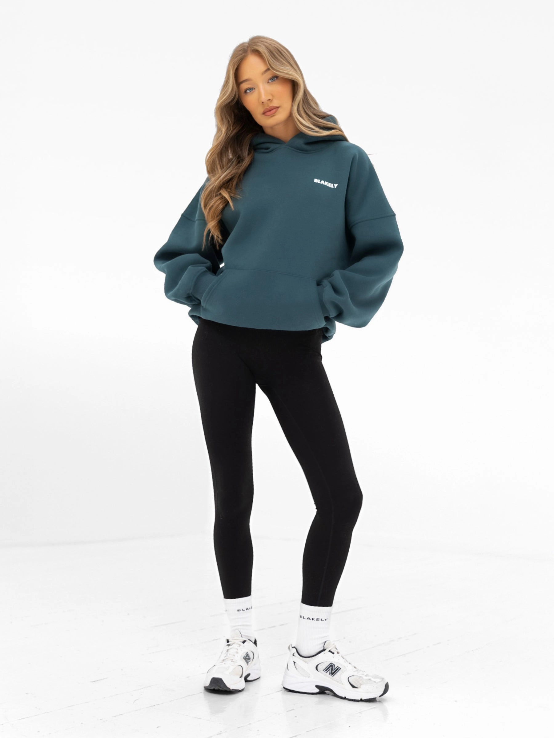 Amelie Oversized Hoodie - Teal Green skating clothes Travel Ready