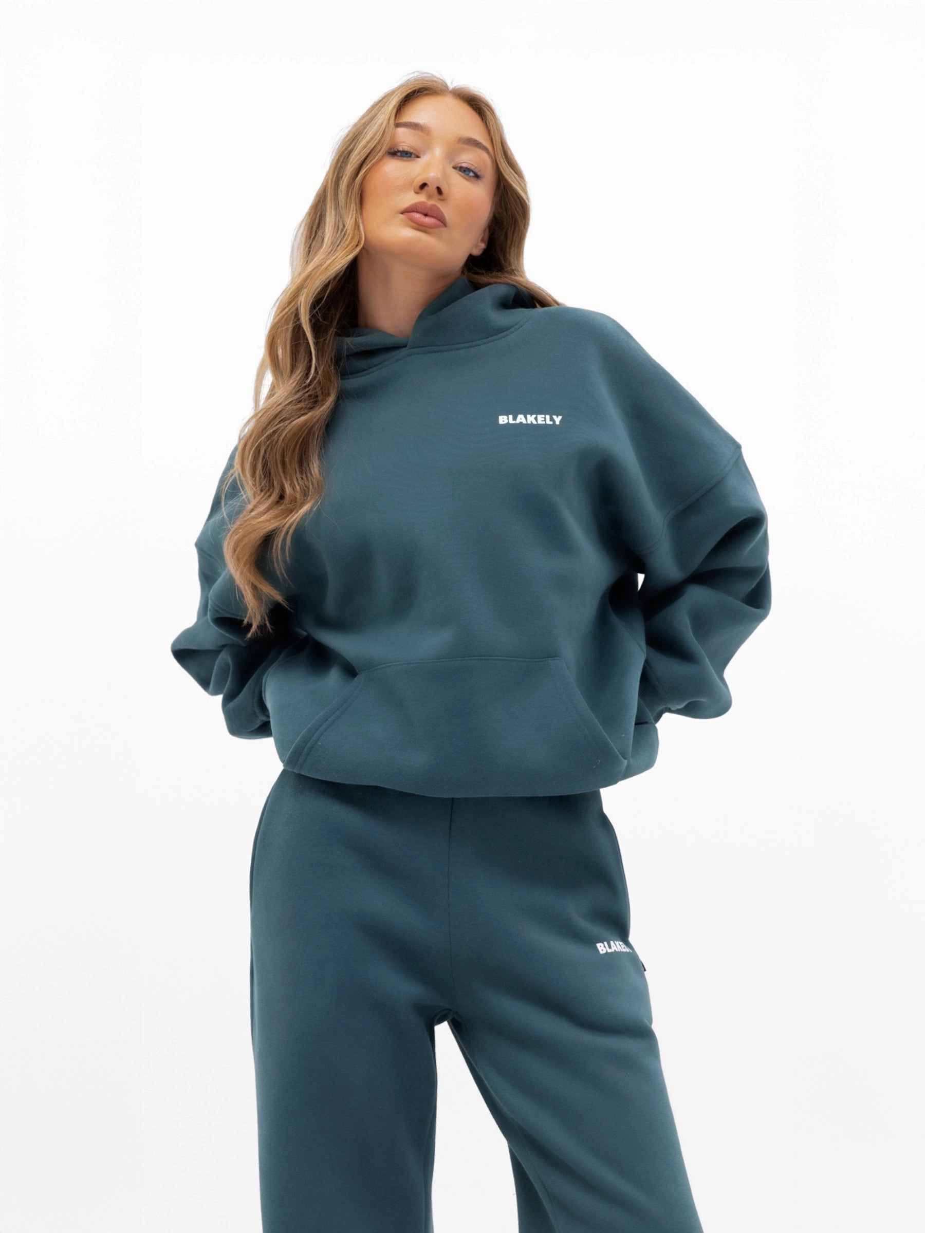 Amelie Oversized Hoodie - Teal Green Shape Retention