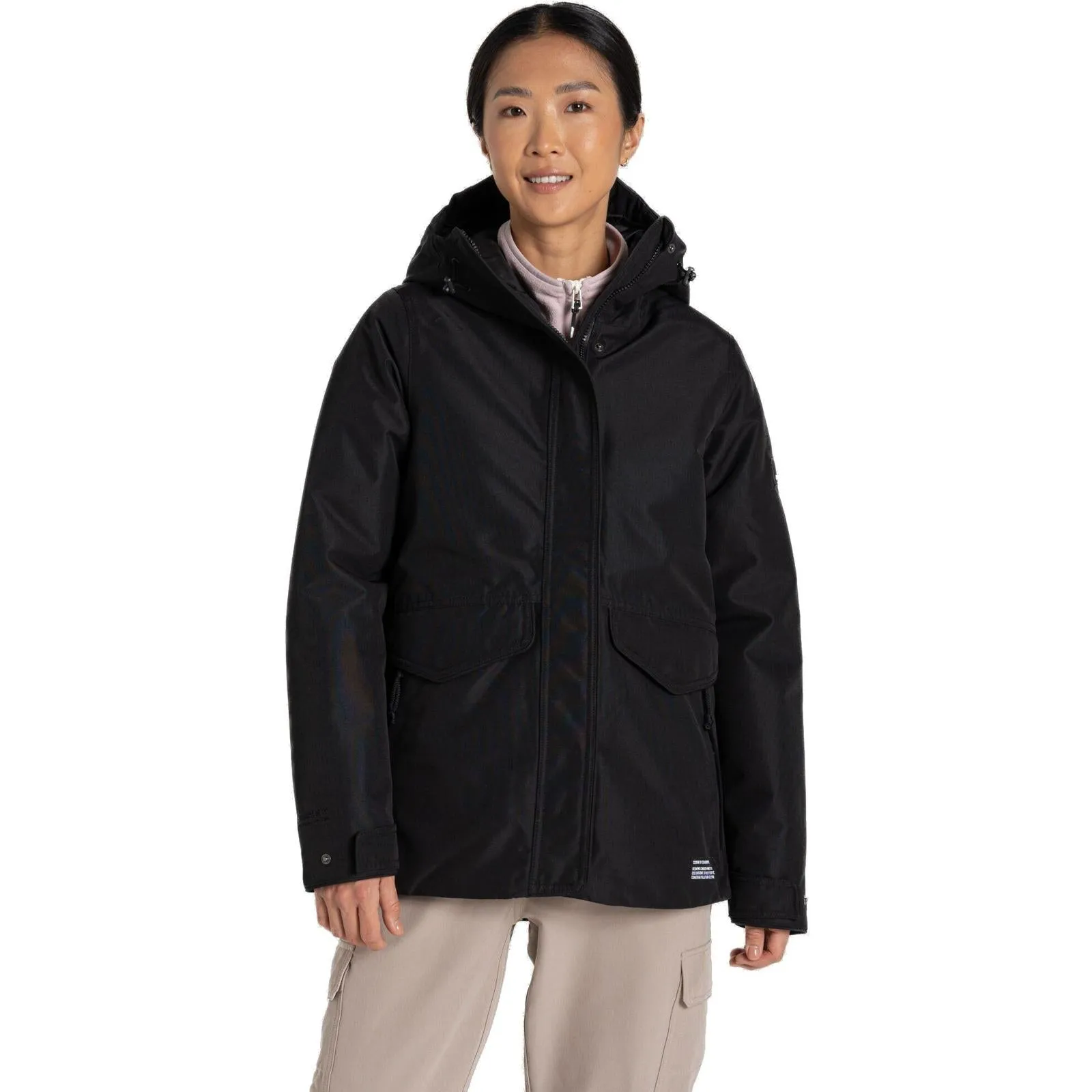 Non Irritating Collar Detachable Components Craghoppers Womens CO2 Renu Sally Waterproof Hooded Jacket