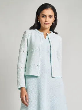 VentilatedBackPanel Soft Fleece Lining Heritage Crochet Knit Jacket - Modern Fit