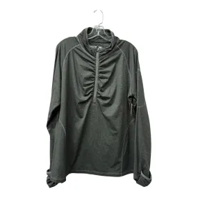MeshVentilation Athletic Top Ls Collar By Kirkland In Grey, Size:1X