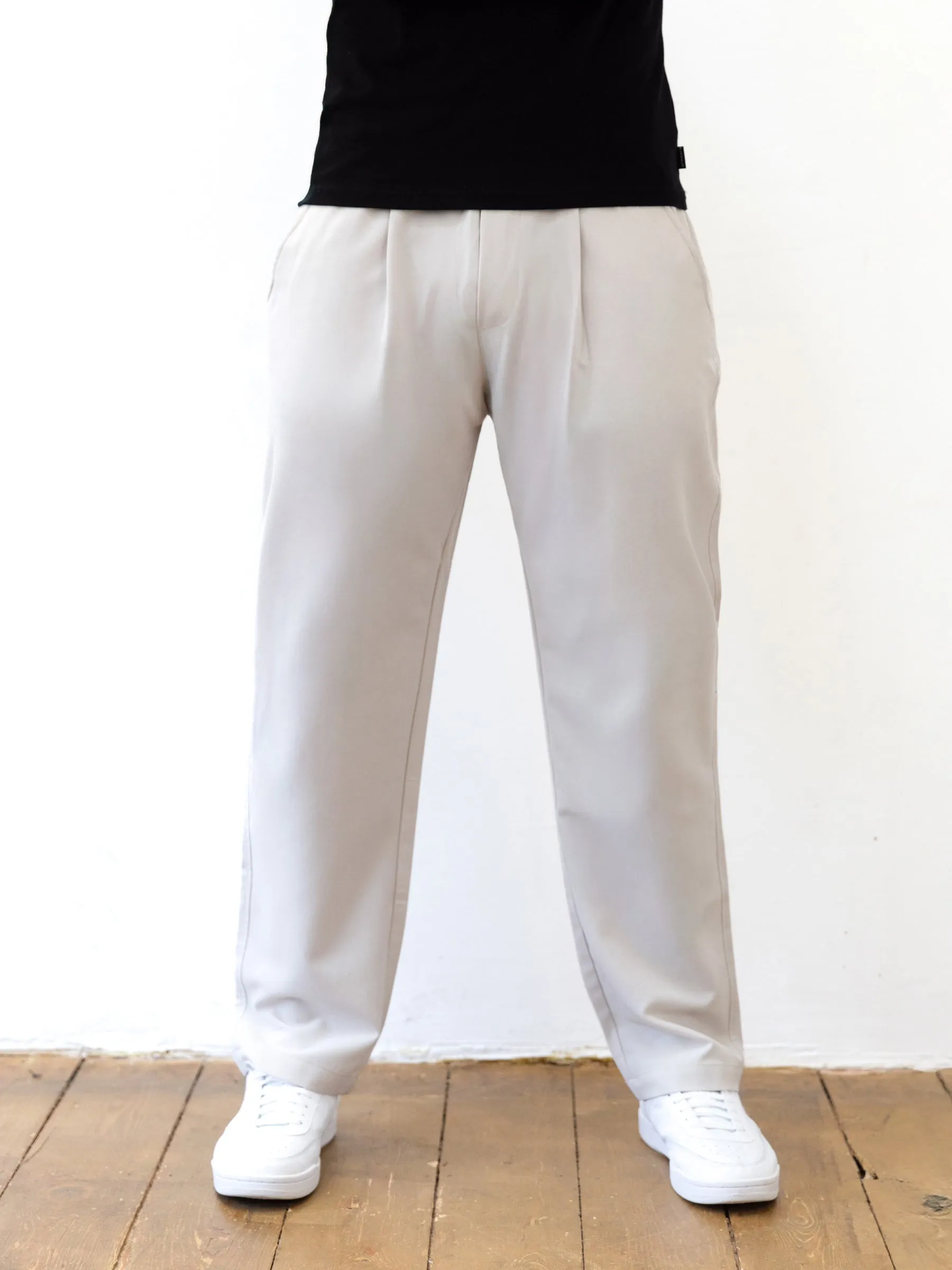 Flexible Waist Preston Trousers - Stone