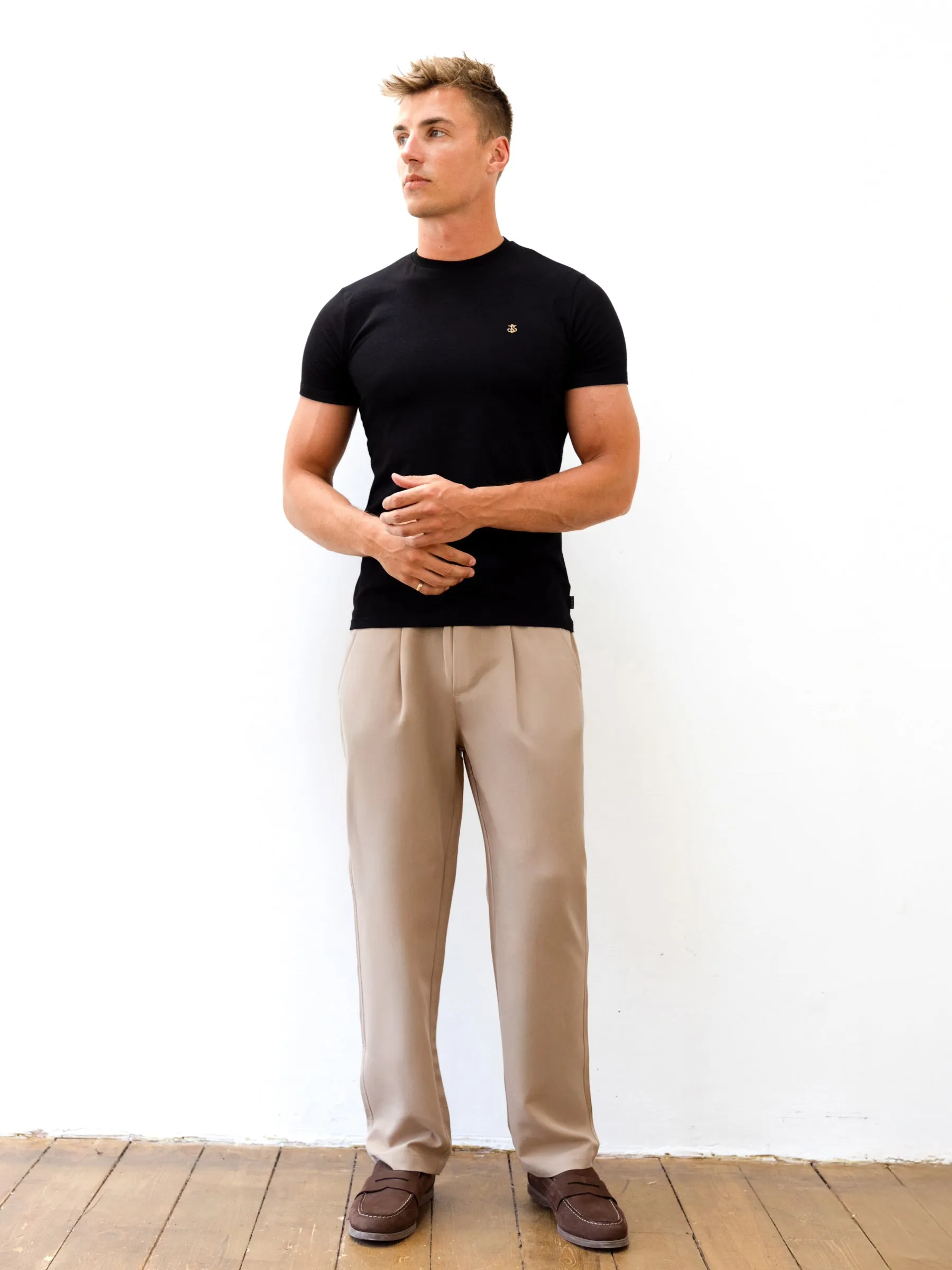 Work Meeting Weekend Style Streetwear Fan Modern Silhouette Preston Trousers - Tan