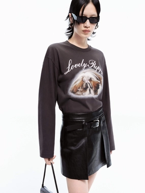 Printed Long Sleeve T-shirt Flexible Material