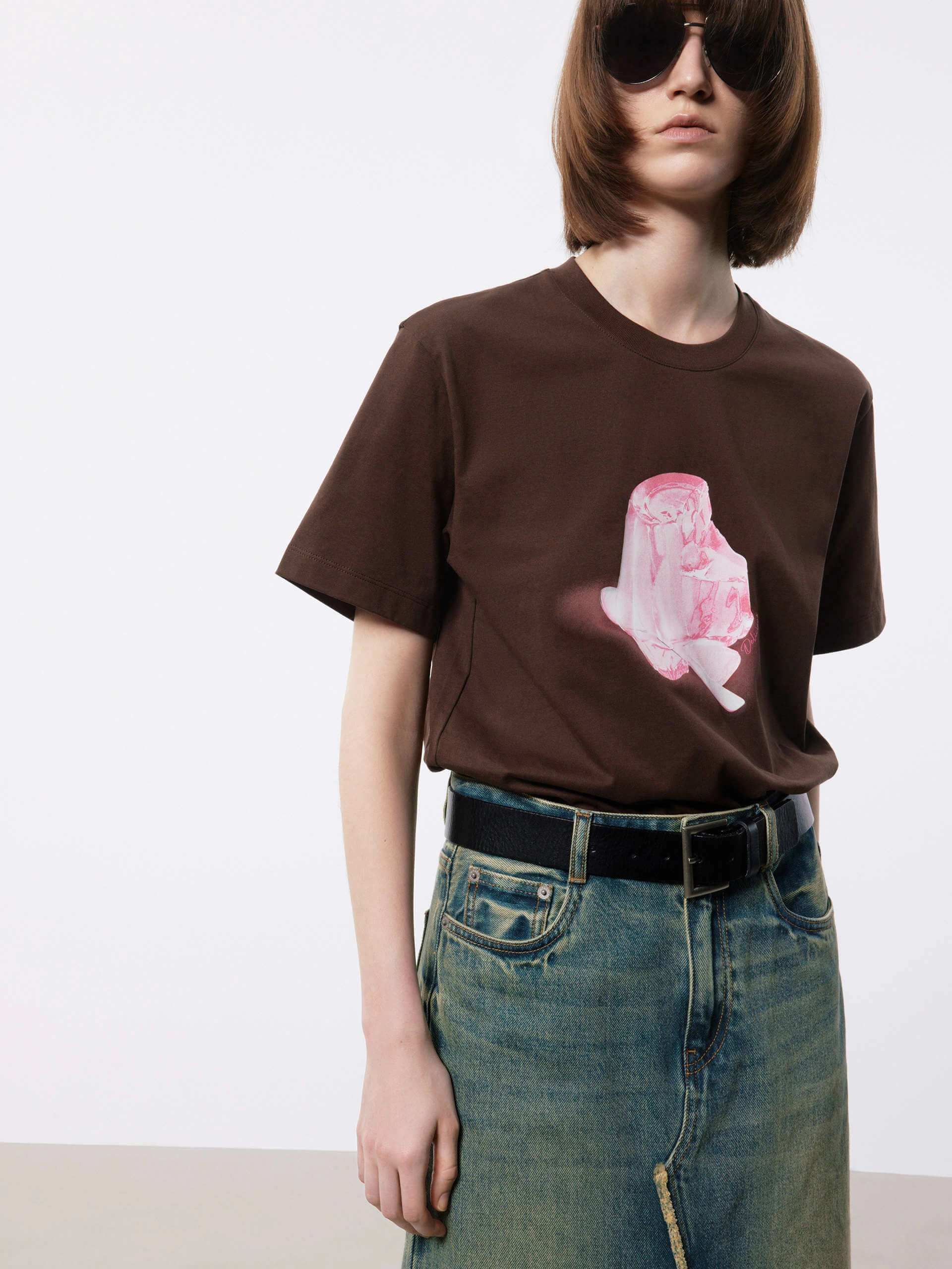 Friction Reducing Technology Snag Resistant Surface Pudding Print Cotton T-shirt