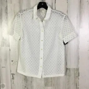 Top Short Sleeve Designer By Kate Spade In White, Size: Xxs short sleeved