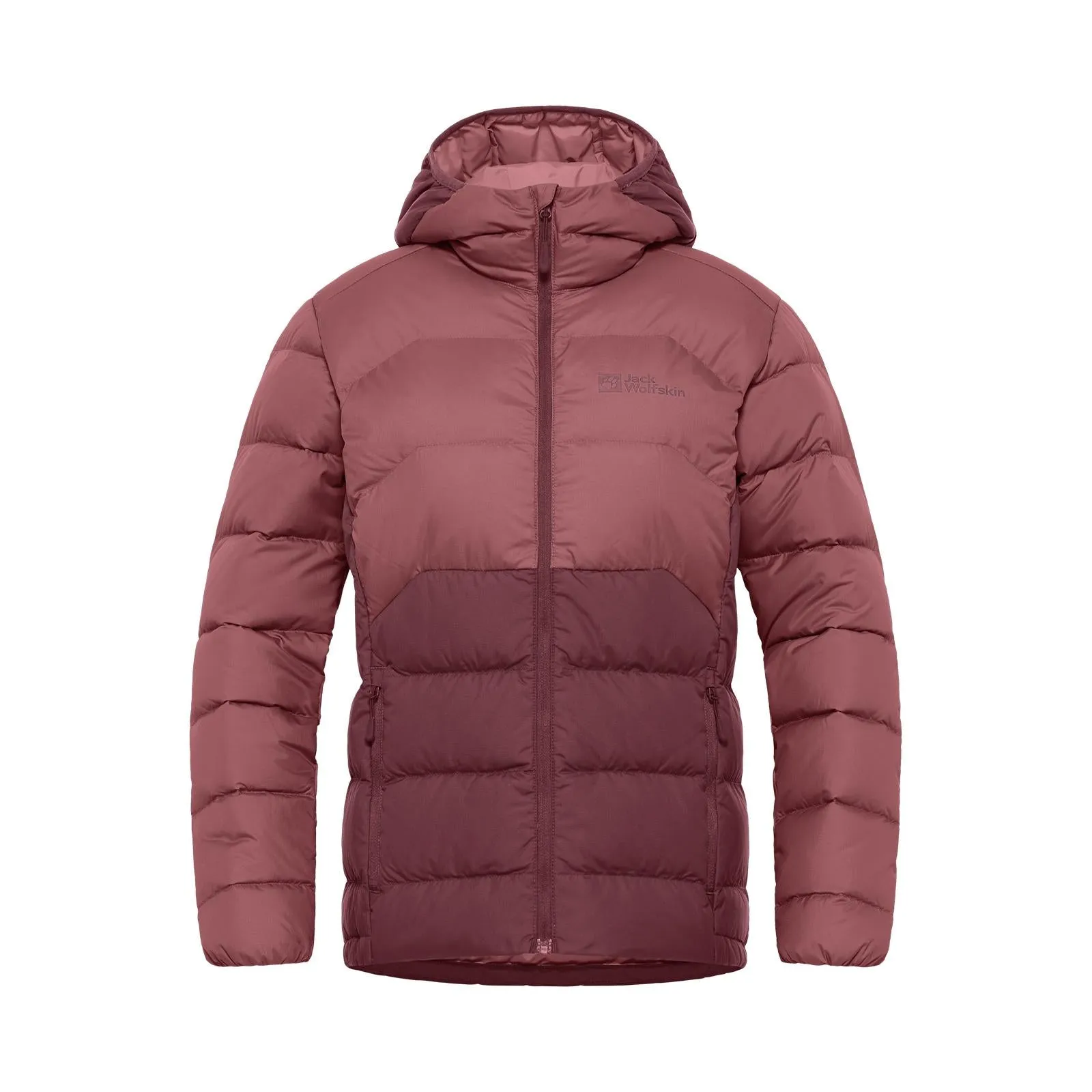Hollow Fiber Fill Jack Wolfskin Womens Ather Hooded Packable Padded Jacket