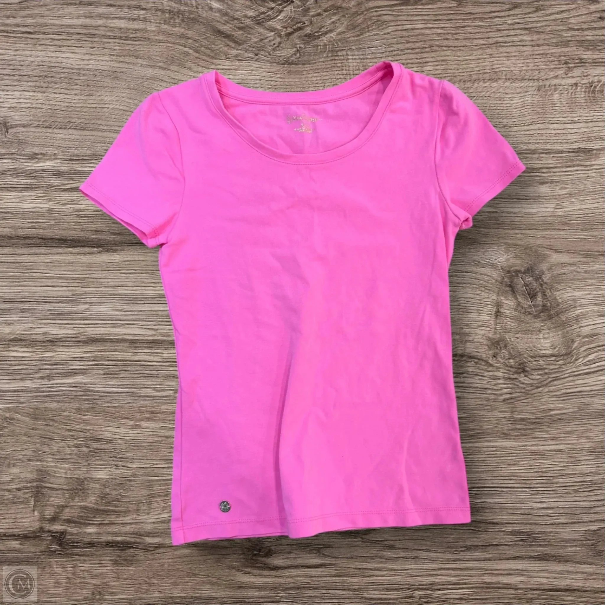 Top Short Sleeve Designer By Lilly Pulitzer In Pink, Size: Xxs Chic Comfort Style loose fitting