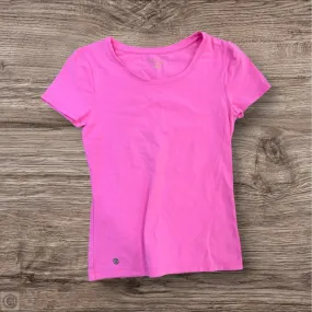Top Short Sleeve Designer By Lilly Pulitzer In Pink, Size: Xxs Chic Comfort Style loose fitting