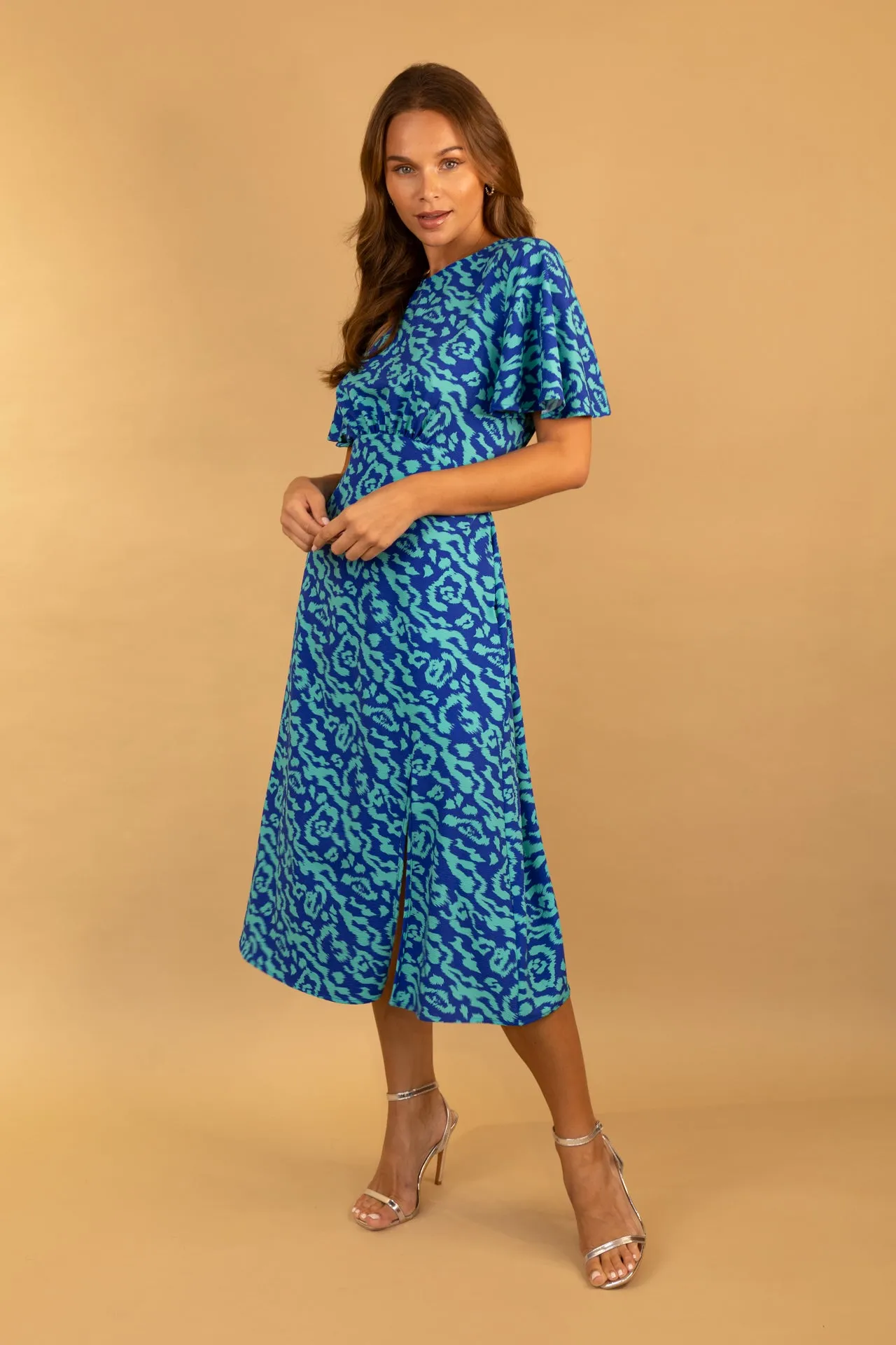 Turquoise Animal Print Zara Dress Cozy Style Functional Fit