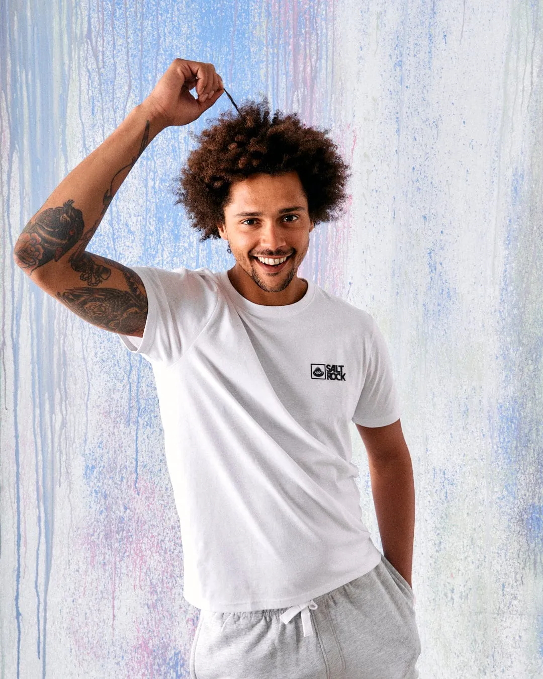 Breathable Wearable Outdoor Activity Saltrock Original - Mens Short Sleeve T-Shirt - White