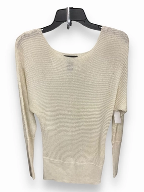 Casual Sweater Top Long Sleeve By Attention In Ivory, Size: Xs