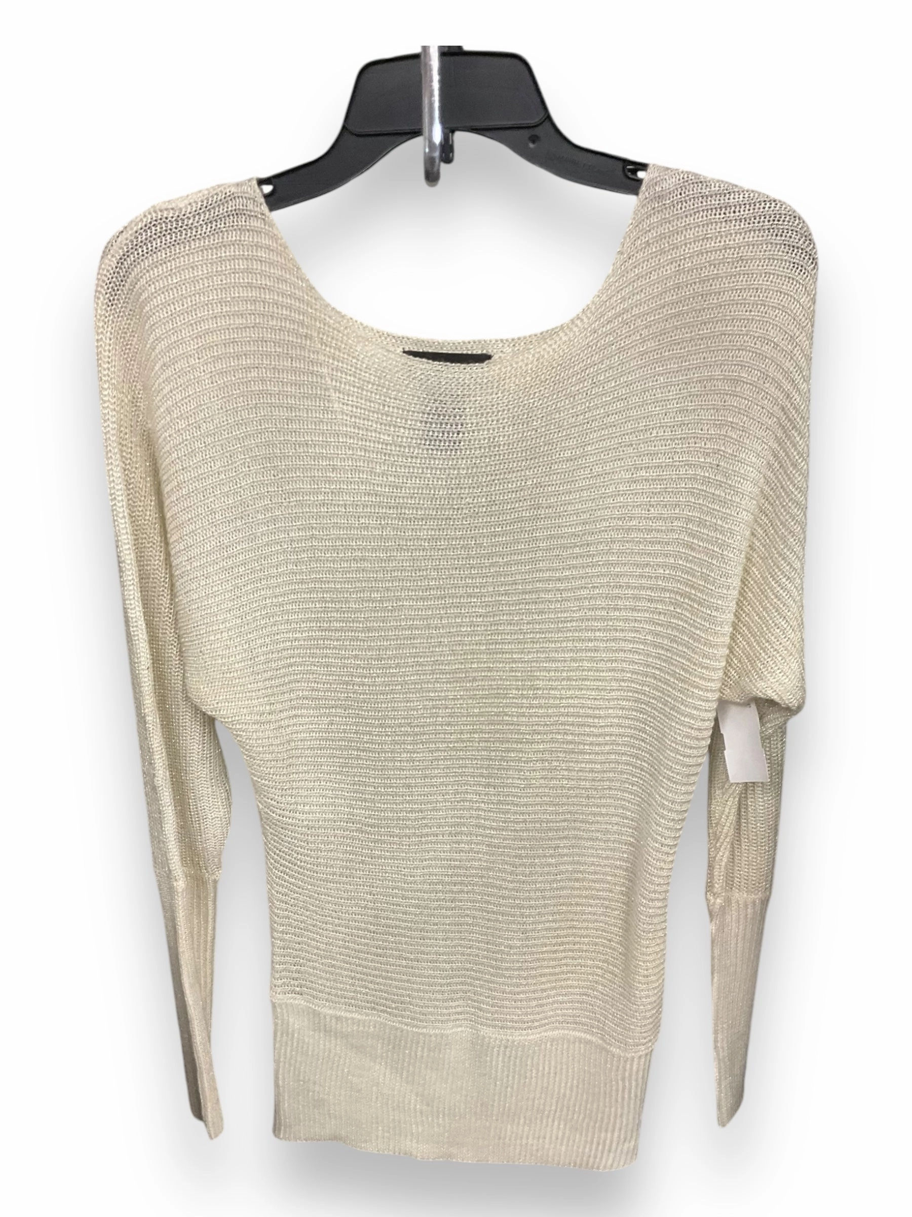 Casual Sweater Top Long Sleeve By Attention In Ivory, Size: Xs