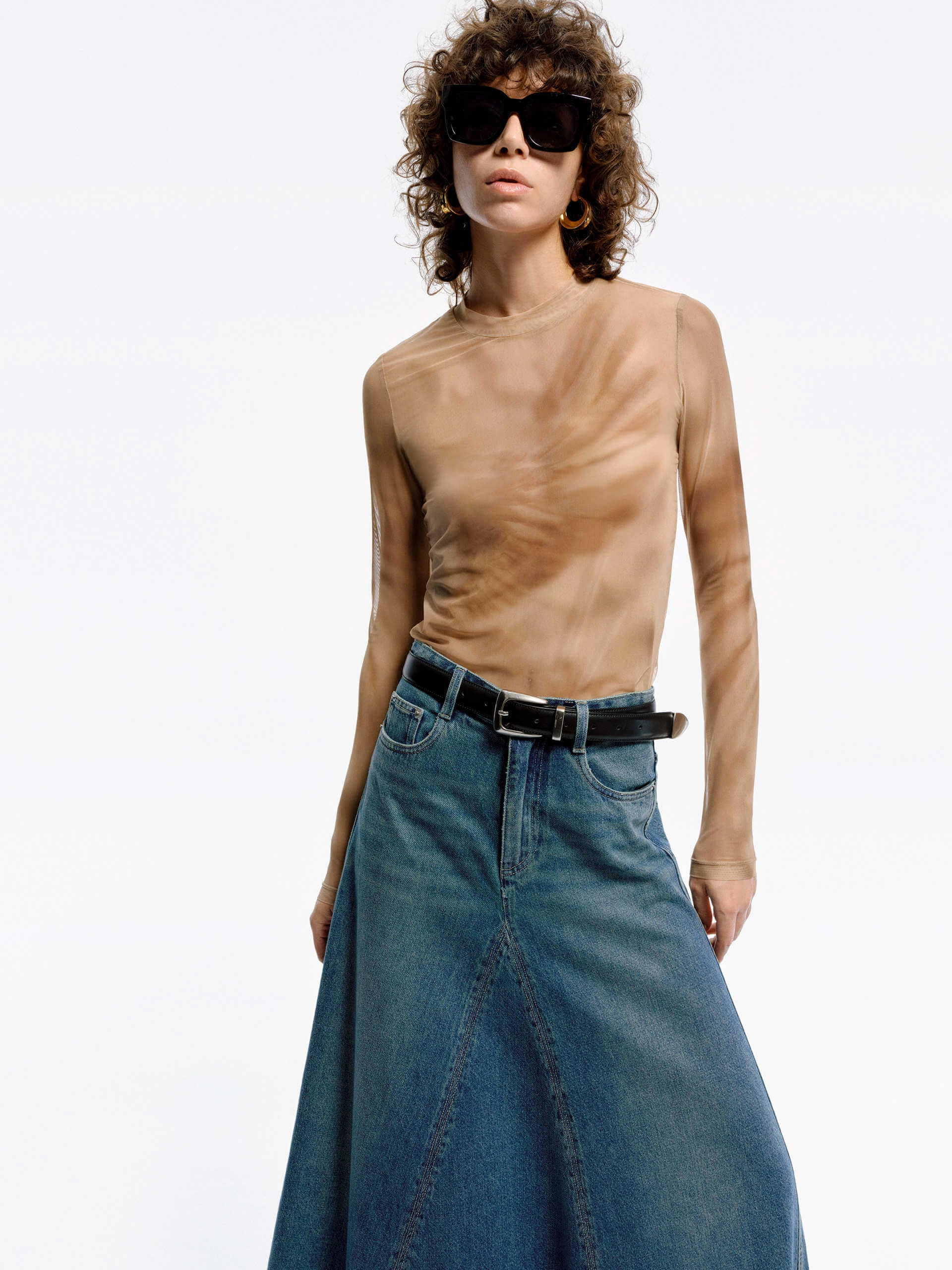 Layered Protection Design Bonded Stitching Comfy Stretchy Mesh Top