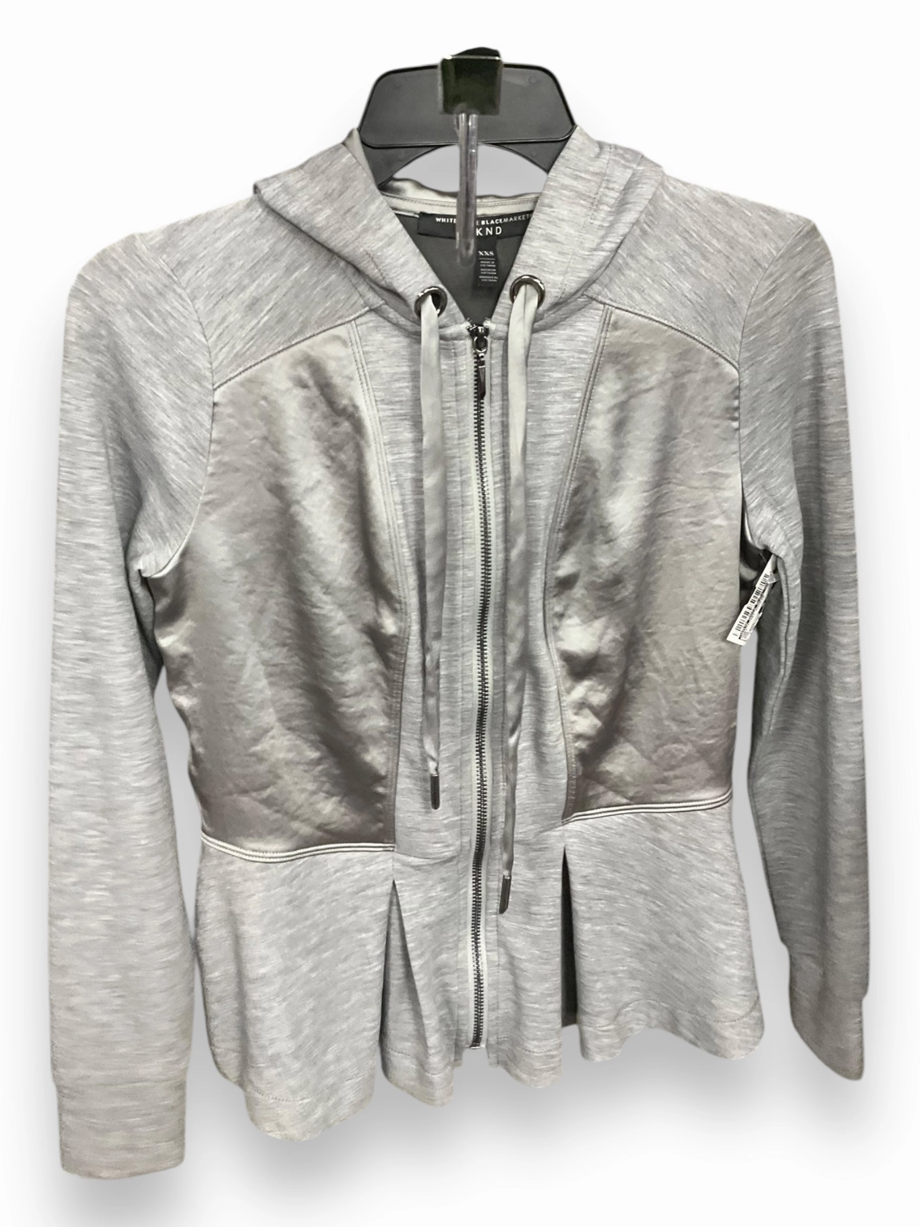 Tagless Collar Sweatshirt Hoodie By White House Black Market In Grey, Size: Xxs