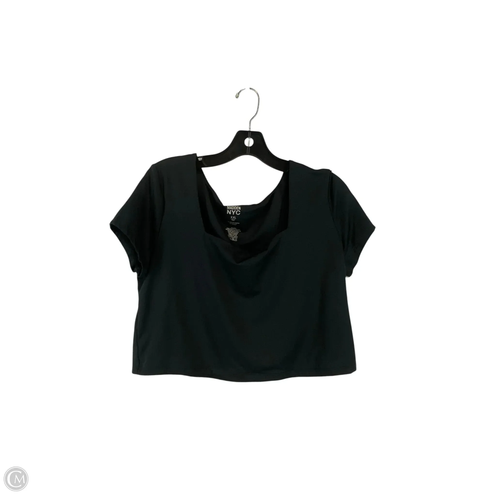 Athletic Top Short Sleeve By Madden Nyc In Black, Size: Xxl TearResistantWeave EasyCareFabric