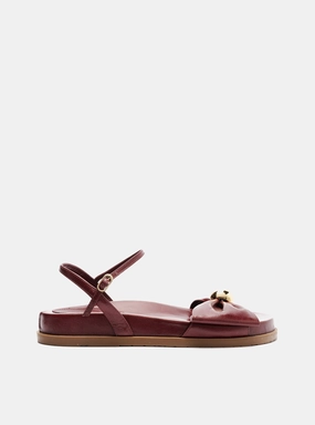 Rayna Form Leather Sandal Leather Material