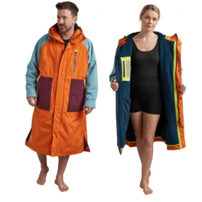 Red Adults Recovered Long Sleeve Hooded Dry Changing Robe Alter EVO Full Zip Closure Minimalist Aesthetic