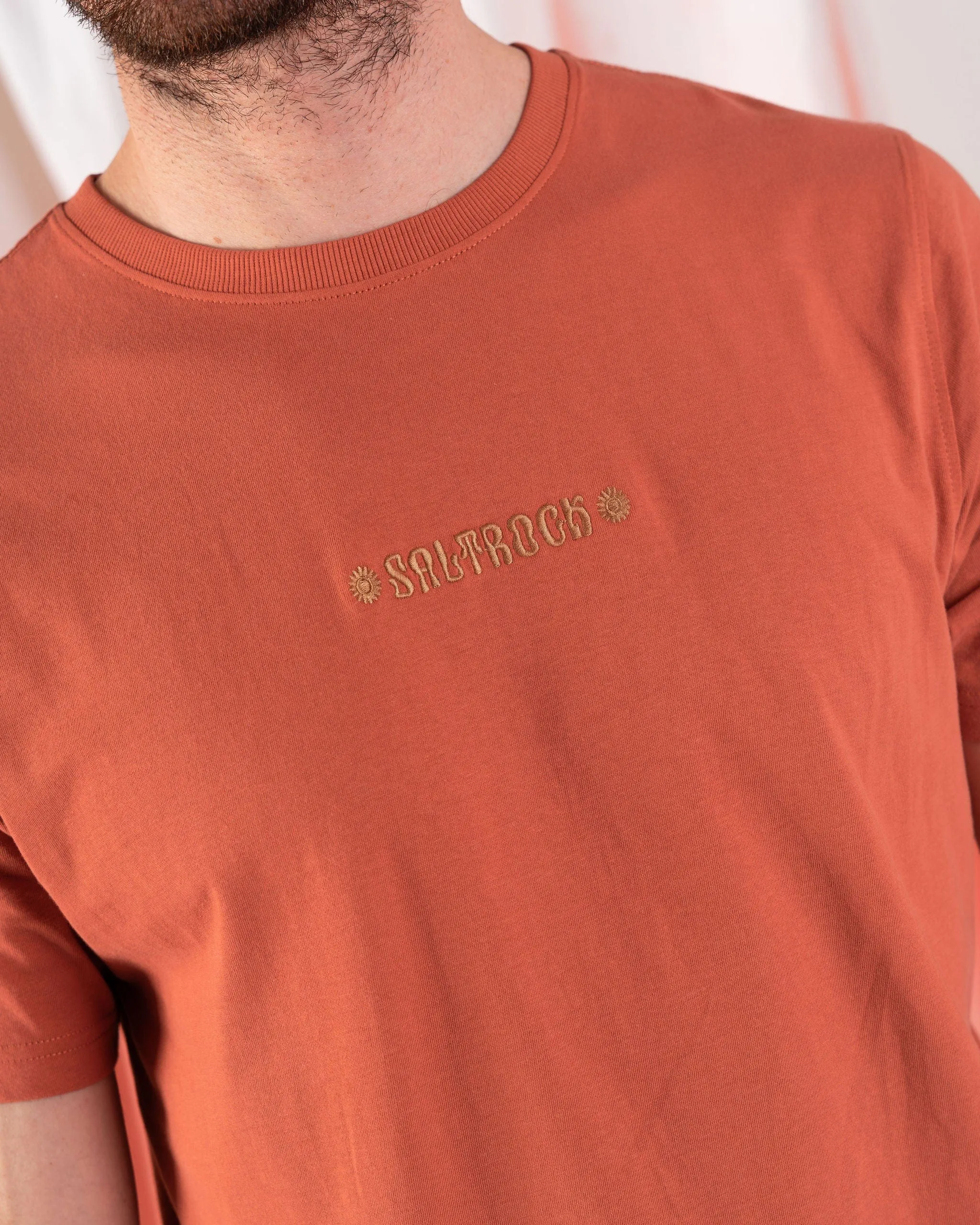 Breathable Comfort Wear Rebalance - Mens Embroidered T-Shirt - Orange