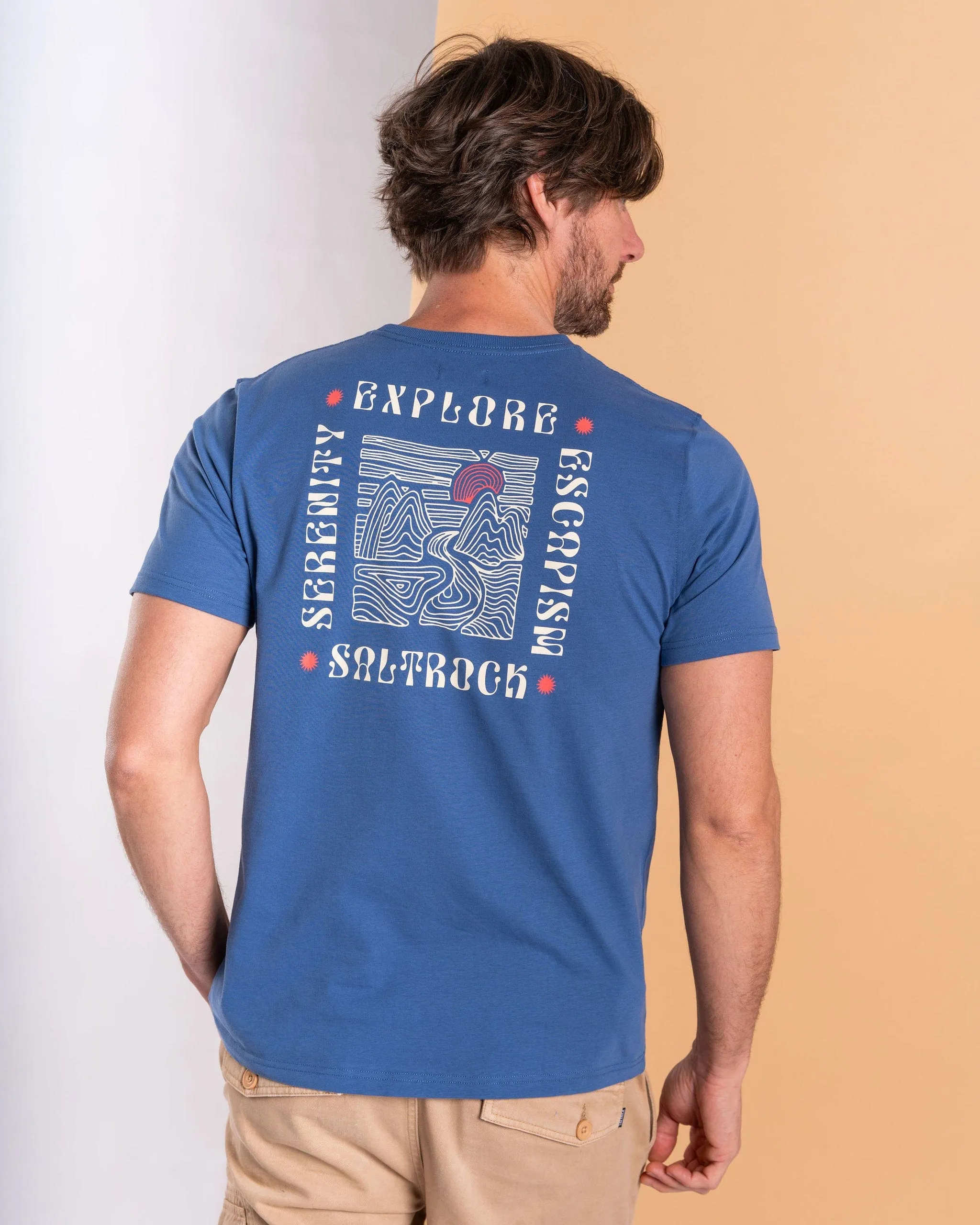 Rebalance - Mens T-Shirt - Blue Relaxed Comfort Fit
