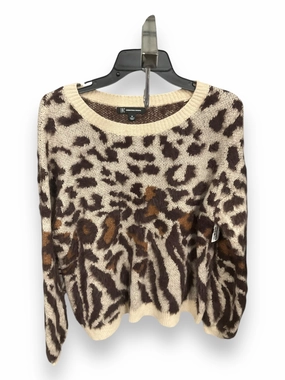 Reflective Accent Trim SlimFitAdaptation Sweater By Inc In Animal Print, Size: M