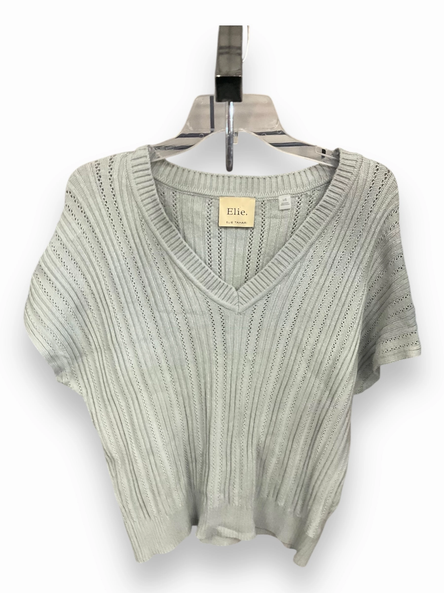 Sweater Short Sleeve By Elie Tahari In Green, Size: L Layered Ventilation Zones OdorResistant