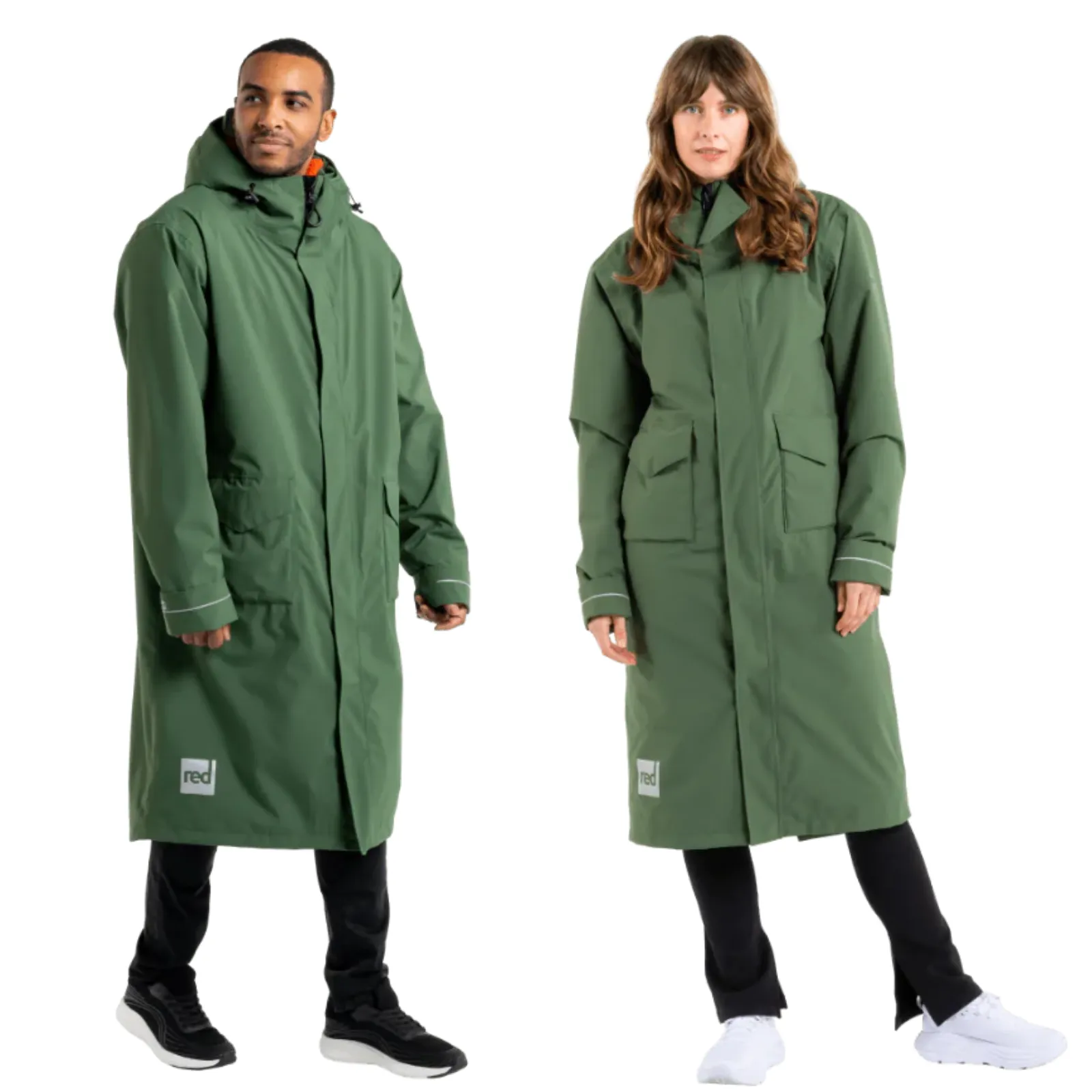 Red Adult EVO Pro Slimline Waterproof Parka Jacket Casual Fit Silhouette