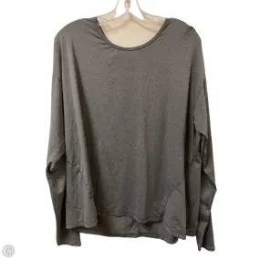 Athletic Top Long Sleeve Crewneck By All In Motion In Grey, Size: 2x Lightweight